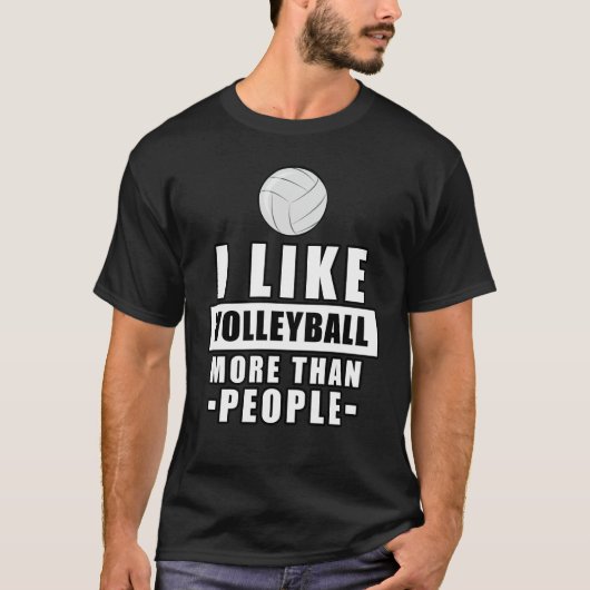 Funny Volleyball Design T-shirt (Voorkant)