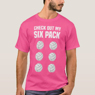 Funny Volleyball Six Pack Volleyball Player T-shirt