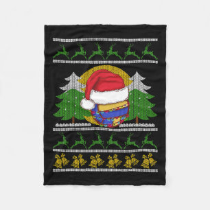 Funny Volleyball Team Ugly Sweater Kerstlight Fleece Deken
