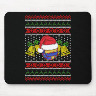 Funny Volleyball Team Ugly Sweater Kerstlight Muismat