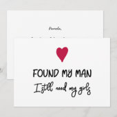 Funny vond mijn Man Bridesmaid-voorstel (Voorkant / Achterkant)