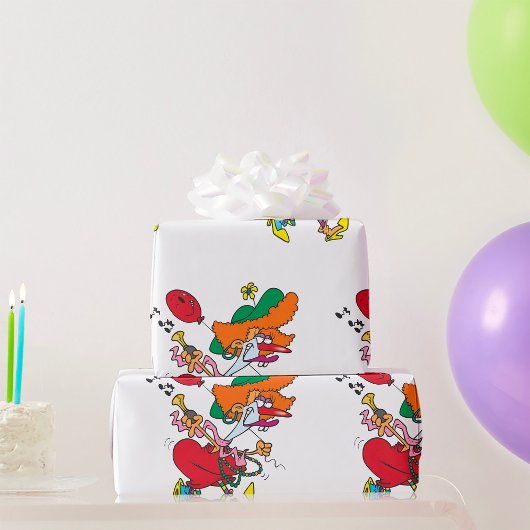 Funny Vrouw Clown Cadeaupapier