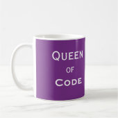 Funny Vrouw Programmer Nickname - Queen of Code Koffiemok (Links)