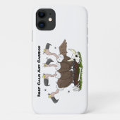 Funny vultures humor cartoon Case-Mate iPhone case (Achterkant)