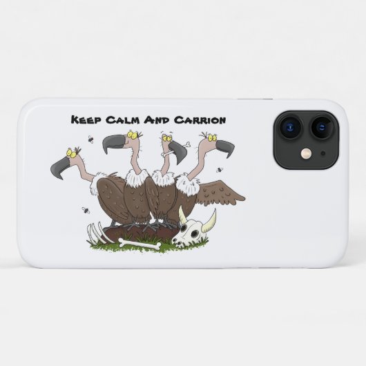 Funny vultures humor cartoon Case-Mate iPhone case (Achterkant (horizontaal))