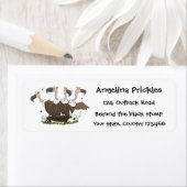 Funny vultures humor cartoon etiket (Insitu)