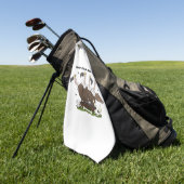 Funny vultures humor cartoon golfhanddoek (Groen)