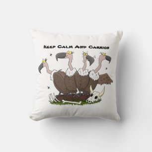 Funny vultures humor cartoon kussen