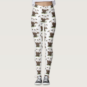 Funny vultures humor cartoon leggings