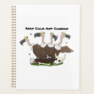 Funny vultures humor cartoon planner