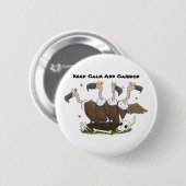 Funny vultures humor cartoon ronde button 5,7 cm (Voorkant /achterkant)