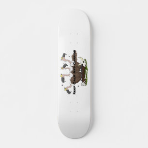 Funny vultures humor cartoon skateboard