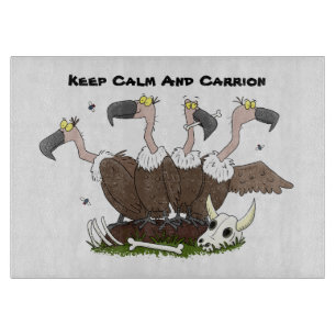 Funny vultures humor cartoon snijplank