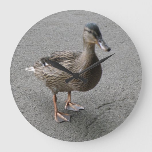 Funny Waddling Duck Wall Clock Grote Klok (Voorkant)