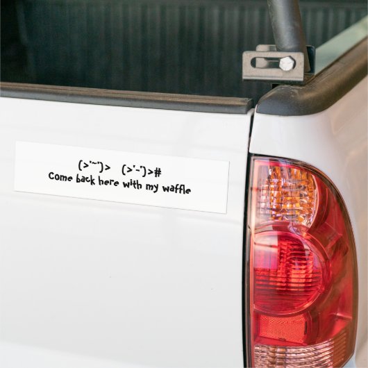 Funny Waffle Bumpersticker (Op Truck)