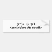 Funny Waffle Bumpersticker (Voorkant)