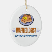 Funny Waffle Keramisch Ornament (Rechts)