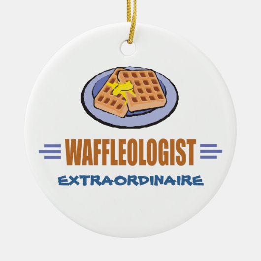 Funny Waffle Keramisch Ornament (Voorkant)