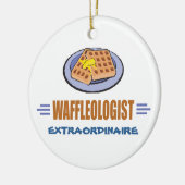 Funny Waffle Keramisch Ornament (Links)
