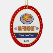 Funny Waffle Lover's Keramisch Ornament (Rechts)