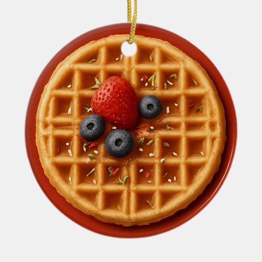 Funny Waffle Ornament – Personalized Gift Idea (Voorkant)