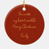 Funny Waffle Ornament – Personalized Gift Idea (Achterkant)