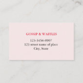 Funny Waffles Visitekaartje (Achterkant)