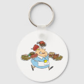 Funny Waitress Sleutelhanger (Voorkant)