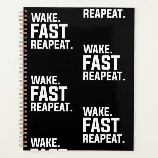 Funny Wake Fast Repeat Graphisme Sarcastique (Devant)