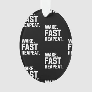 Funny Wake Fast Repeat Graphisme Sarcastique