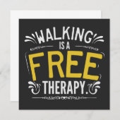 Funny Walking is een gratis Therapietotum. Kaart (Voorkant / Achterkant)