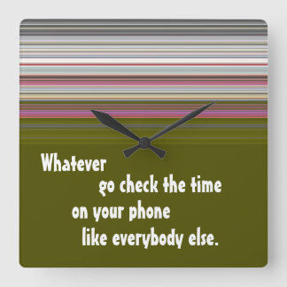 Funny Wall Clock Vierkante Klok