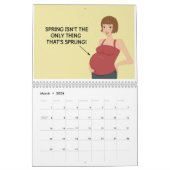 Funny Wall kalender voor zwangere vrouwen (Mar 2026)