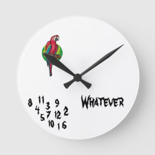 FUNNY!  WALLCLOCK RONDE KLOK