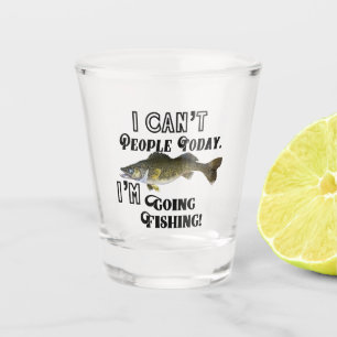 Funny Walleye Vist citaat van mensen die Hobby's Shot Glas