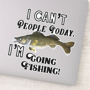 Funny Walleye Vist citaat van mensen die Hobby's Sticker