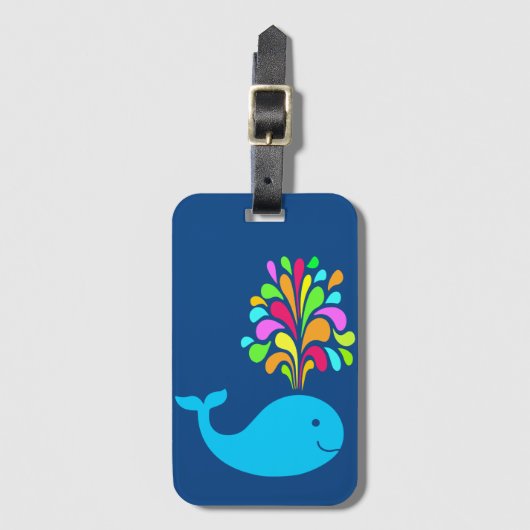 Funny walvis bagagelabel (Voorkant (verticaal))