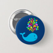 Funny walvis ronde button 5,7 cm (Voorkant /achterkant)
