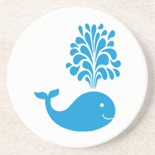 Funny walvis zandsteen onderzetter