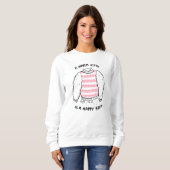 Funny Warm Happy Kat in Clothes Character Pink Trui (Voorkant volledig)