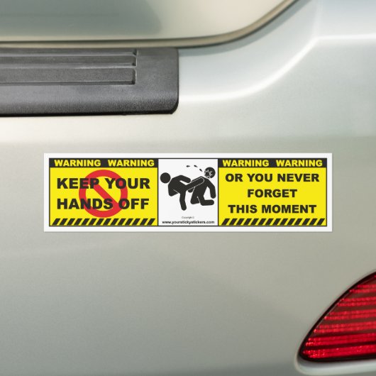 Funny Warning Bumpersticker Decal Label A5 (Op auto)