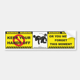 Funny Warning Bumpersticker Decal Label A5
