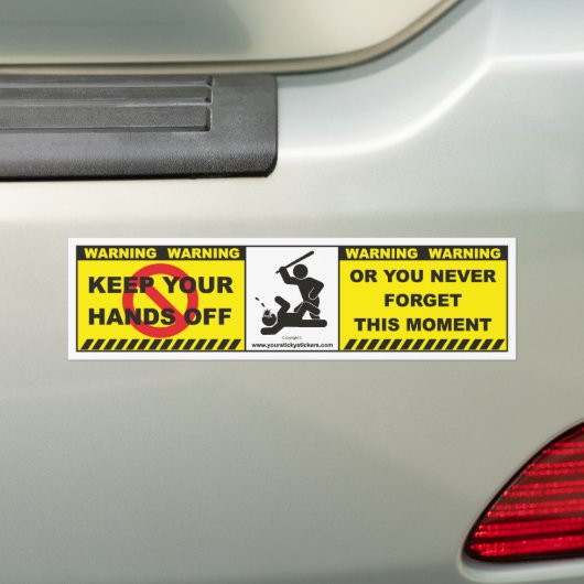 Funny Warning Bumpersticker Decal Label A7 (Op auto)