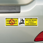 Funny Warning Bumpersticker Decal Label A9 (Op auto)