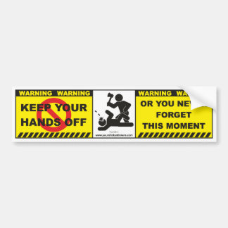 Funny Warning Bumpersticker Decal Label A9