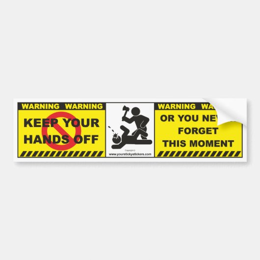 Funny Warning Bumpersticker Decal Label A9 (Voorkant)
