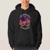 Funny Warning Couples Trip 2023 In Progress Retro Hoodie (Voorkant)