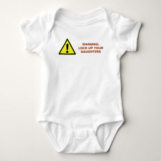 Funny Warning Lock up your Daughters Romper (Voorkant)