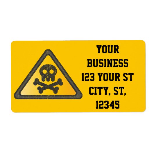 Funny Warning SignThunder_Cove Etiket (Voorkant)