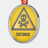 Funny Warning SignThunder_Cove Metalen Ornament (Links)